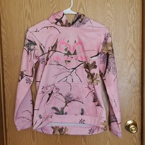 Pink camo related hoodie